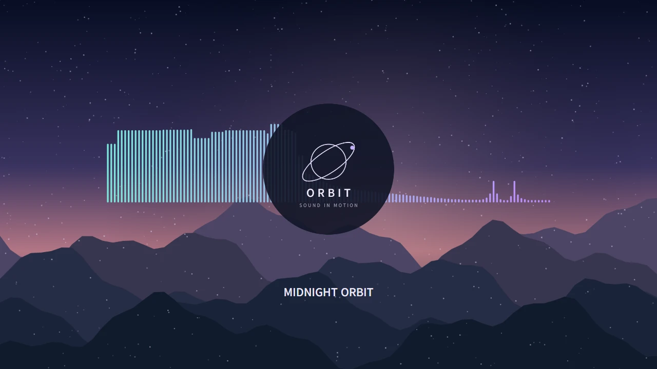 Aurora gradient bar spectrum preset in ORBIT